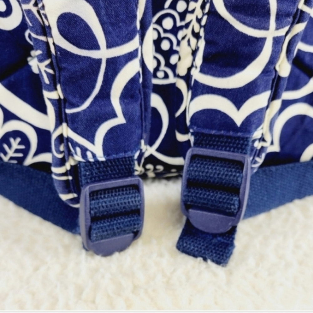 VERA BRADLEY Twirly Birds Navy Blue Laptop Backpack - Picture 5 of 12